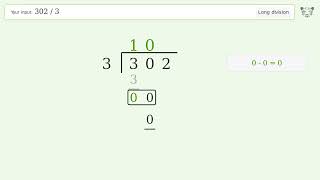 Long Division Problem 302/3: Step-by-Step Video Solution