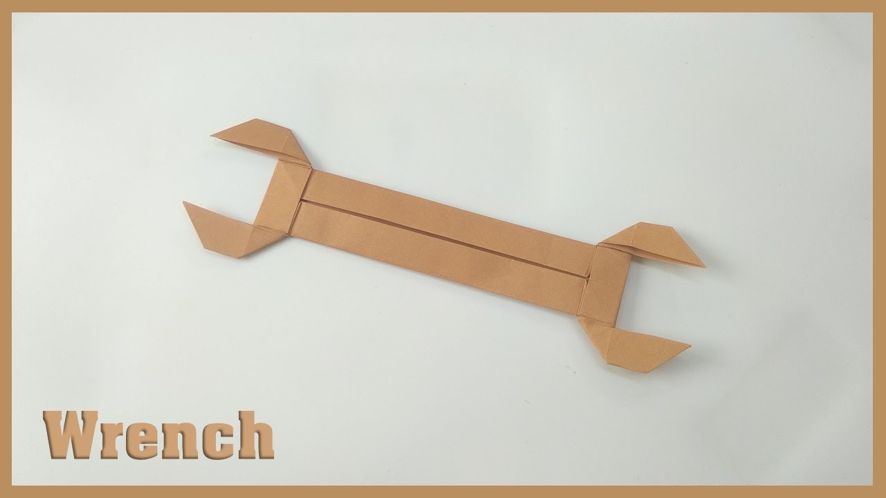 How To Make a Paper Wrench [ Origami Simple ] Gấp chiếc cờ lê bằng