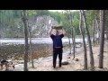 SHORT OUTDOORS TRAINING WITH STONES ON THE RIVER BARGUZIN IN SIBERIA, BURYATIA