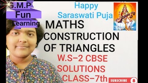 | CH-10 CONSTRUCTION OF TRIANGLES | Worksheet-2 | CBSE Solutions | CLASS-7📚| With: G.M.Pragya✌🏻