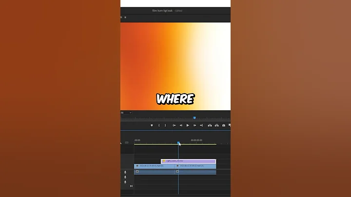 How To Add a Light Leak Transition in Premiere Pro