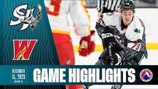 AHL HIGHLIGHTS | San Jose Barracuda vs Calgary Wranglers | Dec 15, 2023