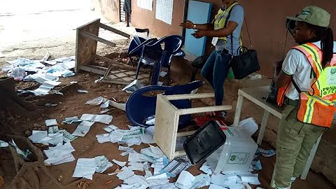 Ballot Box Set On Fire As Thugs Raid Lagos Polling Units #NigeriaElections2023: