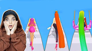 SAÇINI EN ÇOK UZATAN KAZANIR !! 😱 Hair Challenge screenshot 1