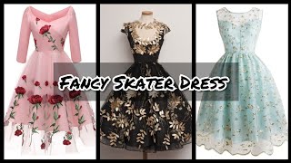Stylish #Fancy #Net #Frock || #Aline #skater #dresses || #Eid Wear #Fancy #Net #midi #Dress