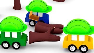Lehrreicher Zeichentrickfilm Die 4 Kleinen Autos Wir Gehen In Den Wald Um Baume Zu Fallen Youtube