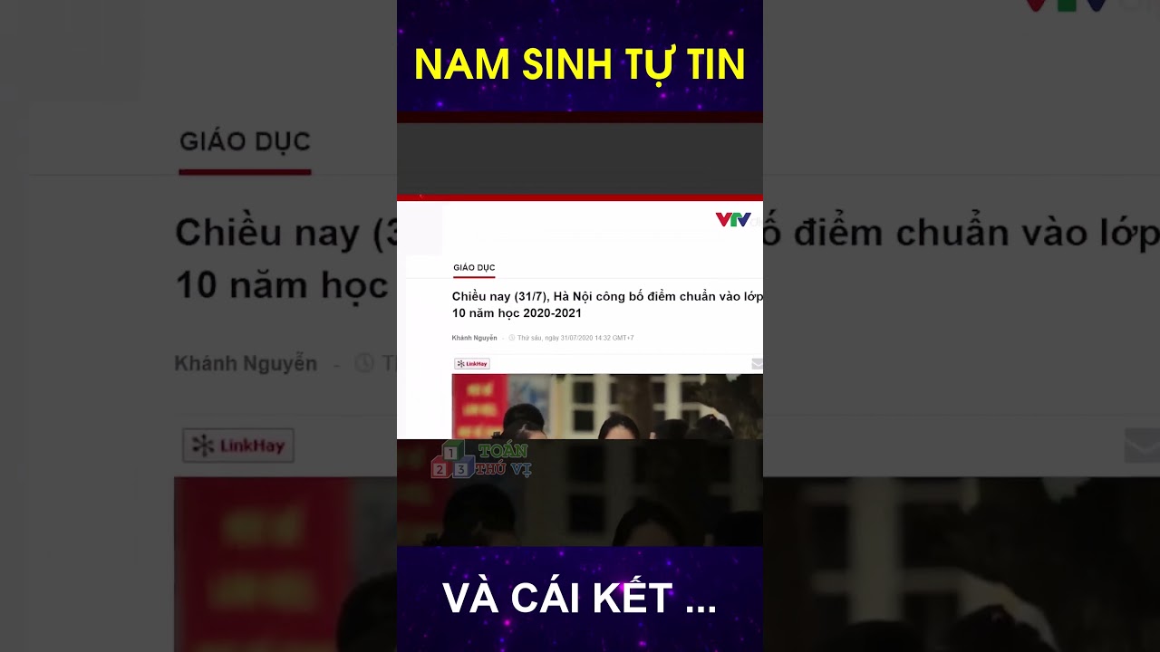 #shorts Nam sinh tự tin đạt 10 điểm thi vào 10 và cái kết ... ! Các bạn có bao giờ tự tin như này?