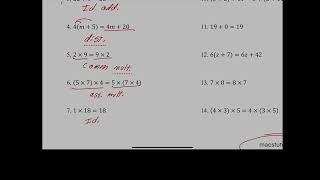 5B. Math Properties Practice B