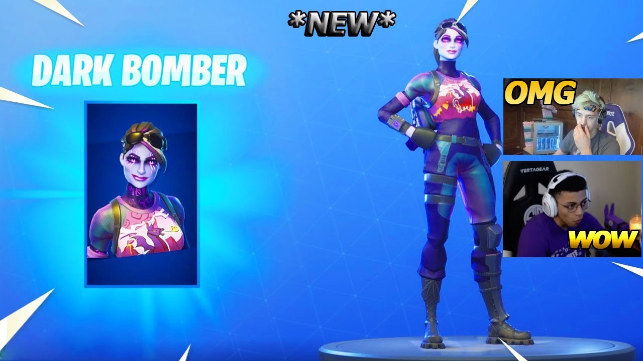 Streamers react to *NEW* Dark Bomber skin Fortnite Funny & Best moments