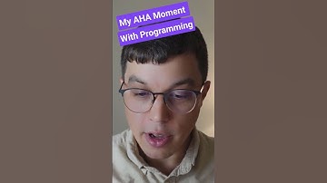 An AHA Moment about Programming...