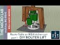 DIY - EASY AND CHEAP ROUTER LIFT MECHANISM! (on Ikea kitchen cart...) part 1 DIY - EASY AND CHEAP ROUTER LIFT MECHANISM! (on Ikea kitchen cart...) part 1
