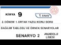 Kimya 9. Sınıf 2. Dönem 1. Yazılı MEB Senaryo 2 Soruları (açık uçlu / klasik) Anadolu Lisesi