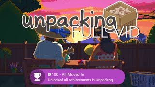Unpacking 100% Achievements Full Gameplay (No Commentary)