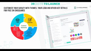 Customize your survey with themes, your logo, and other key details for free on Chisquares