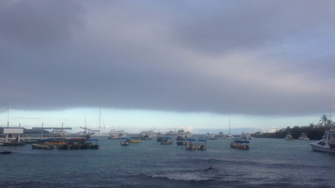 Эквадор.Галапагосы.Санта Круз.Порт и набережная Пуэрто Айора.Декабрь2017