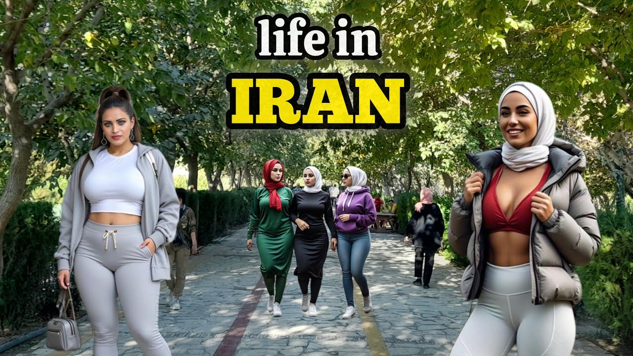 IRAN, morning walk in one of Tehran's parks, joy and hope among the Iranian people