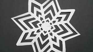 Paper Cutting Design। How To Paper Snowflake For Room Decorations। Easy Paper Crafts