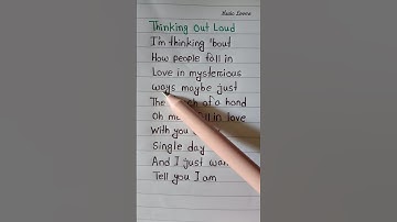 Thumbnail of Thinking Out Loud 🌼 ~ Ed Sheeran #lyrics #song #shorts