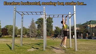 Beneficios de desplazarnos en una monkey bar, escalera horizontal, snake bar... #streetworkout