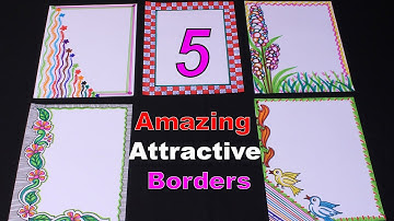 5 Amazing Attractive Borders || Border Designs || My Creative Hub