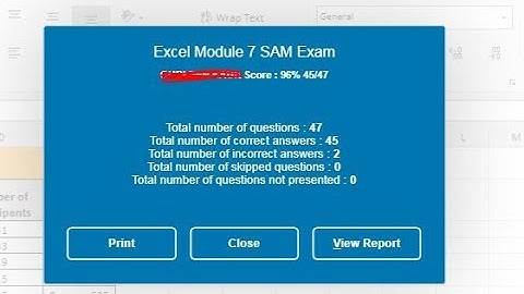 Excel Module 7 SAM Exam  || SAM Cengage || 100% Grade