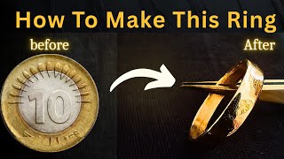 10 Rupee Coin Ring | I Made A Ring From A 10 Rupee Coin #ring #jewellery #handmade #viral #howtomake screenshot 3