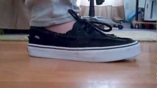 vans zapato black white