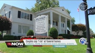 Trending: More couples saying 'I do' at funeral homes