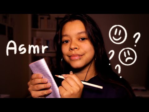 ROLEPLAY ASMR FR | Test des émotions ! 🙃 (questions, sons de crayons...)