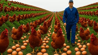 Download lagu How Millions of Free-Range Chickens Are Raised and Billions of Eggs Harvested on Modern Farms
