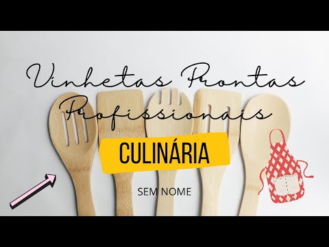 Vinhetas Prontas Culinária #1 | Editáveis + DOWNLOAD | Vinhetas Top