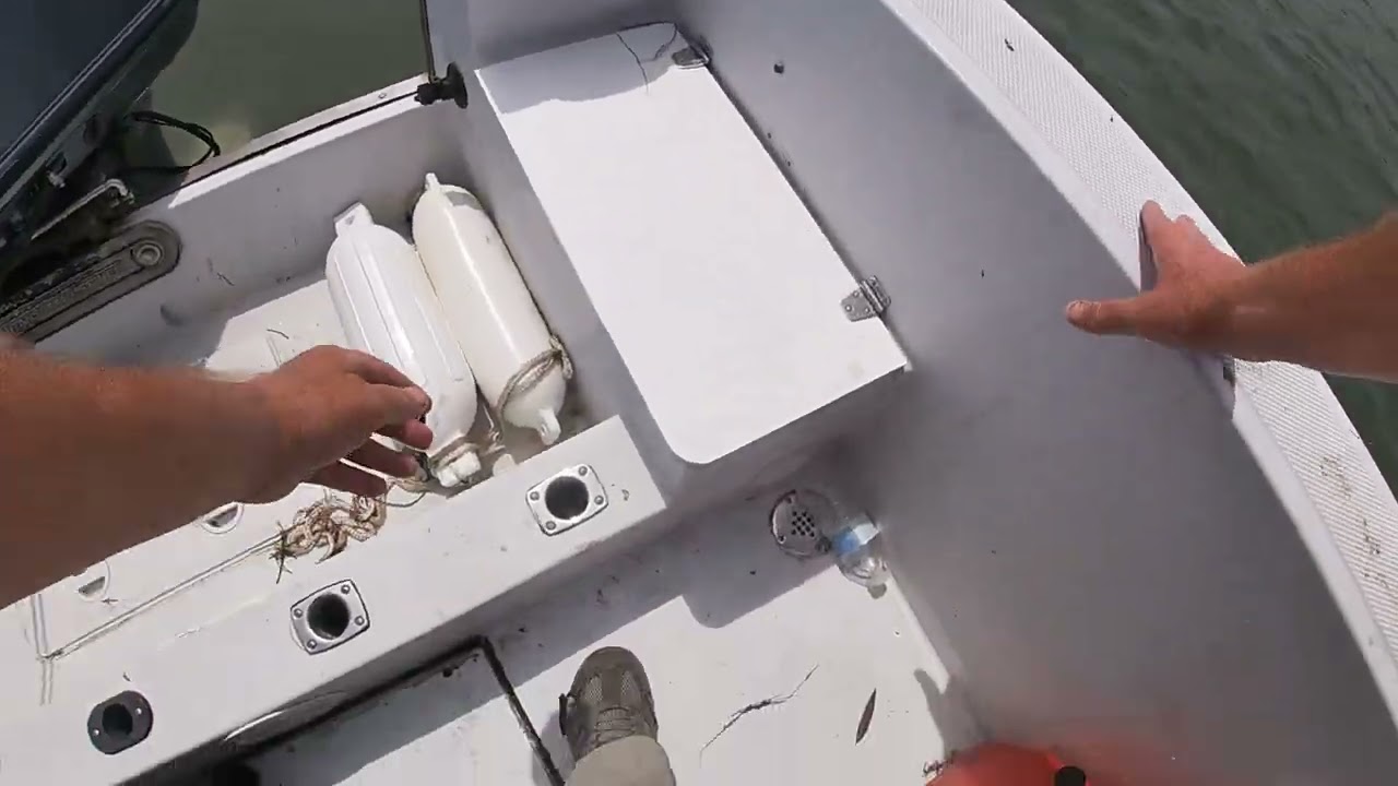 Kyle Grahms flounder in the boat