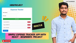 🌟 Simple Expense Tracker App with React 🚀 | Beginner's Project 💻