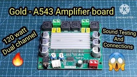 Gold - A543  12v -24v 120watt dual channel high power digital power amplifier board with[ Aux port]