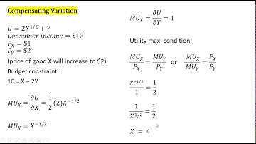 Three Measures of Consumer Welfare: Compensating Variation, Equivalent Variation, Consumer Surplus