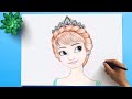 How To Draw Disney Princess Anna Drawing From Frozen 
