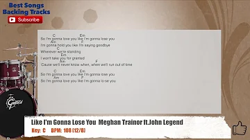 🥁 Like I'm Gonna Lose You  Meghan Trainor ft.John Legend Drums Backing Track with chords and lyrics