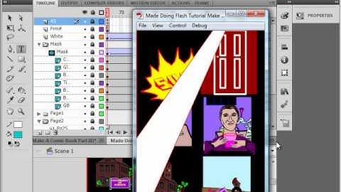 Flash CS5 Tutorial Make A Comic Book Part 8.avi