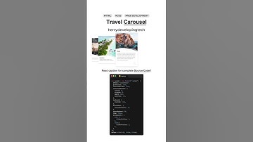 🌍 Travel Carousel 2025! ✈️✨ | Stunning JavaScript Slider in 60 Seconds