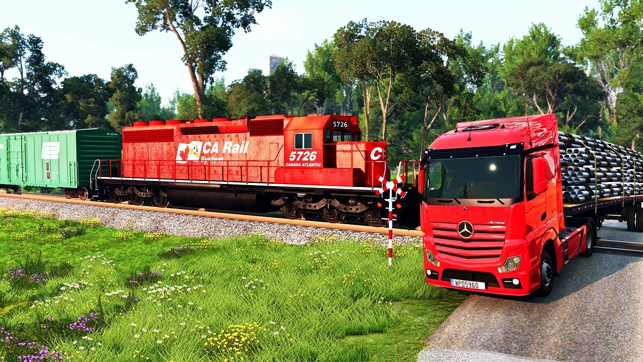 TRAINS VS TRUCKS | BeamNG Drive #9