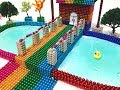 DIY - How To Make Rainbow House, Swimming Pool With Magnetic Balls And Slime | Magnetic Toy