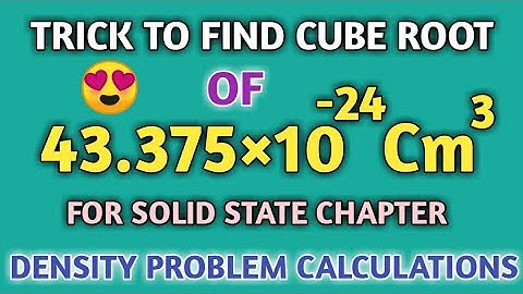 Cube Root Trick Solid State For Numerical Problems | Solid States | N CHEMICS