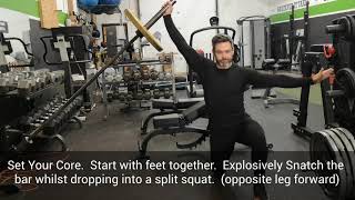 Landmine Single Arm Barbell Split Snatch