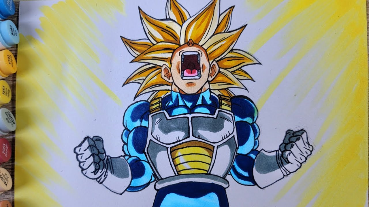 How to Draw Vegeta Super saiyan 3 Rage😱 [ Dragonball Daima ] - YouTube