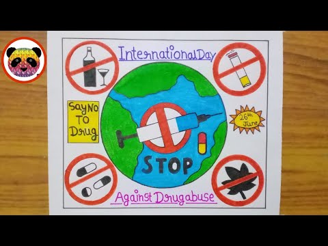 International day against drug abuse drawing /drug abuse awearness poster /Drugs poster