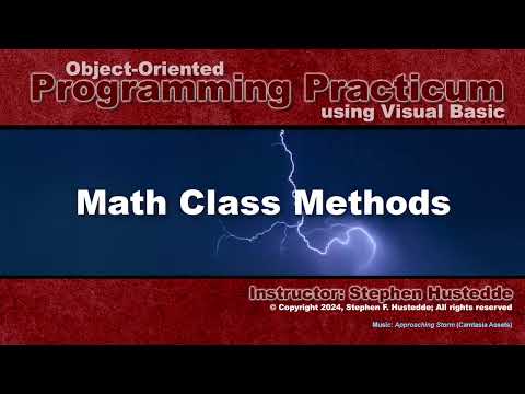 OOP Programming (VB) - 03K Math Class Methods