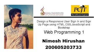 Web Application Development(part 1) | Web Programming 1 | Java Institute | Nimesh Hirushan