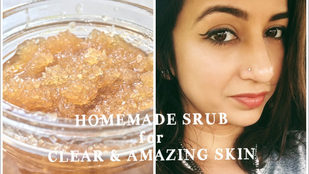 HOMEMADE SCRUB for acne free and clear skin YouTube