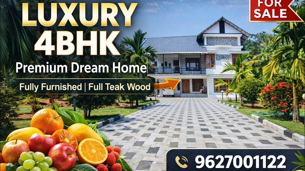 Luxury 4BHK Premium House for Sale | Fully Furnished | Full Teak Wood | Kurup Connect@KurupConnect 