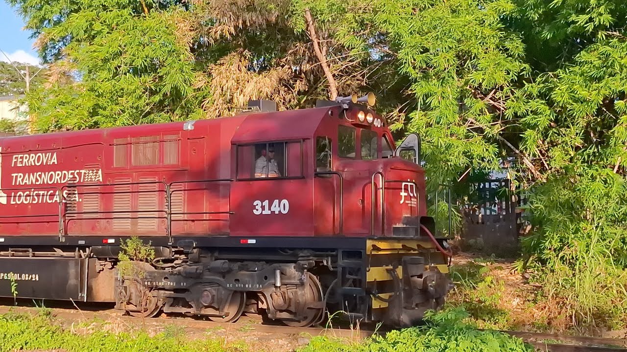 Trem da vazio transnordestina com U20C vermelha especial - YouTube